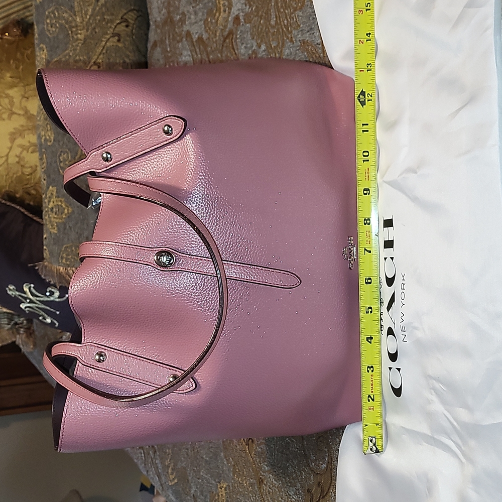 COACH sparkly pink large tote